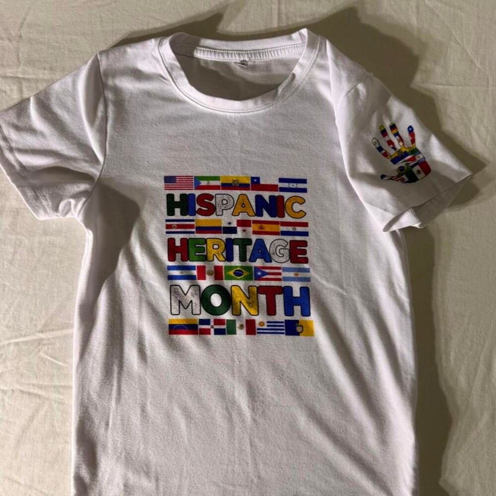 Girls white Hispanic Heritage Month children's t-shirt